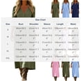 thumbnail image 3 of FDGIU Women's Notch V Neck Decorative Button 3/4 Sleeve High Waist Gathered Pocket Loose Linen Midi Dress, Casual Spring Fall Home Swing Mid Dresses, 3 of 7