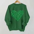 thumbnail image 6 of St. Patrick's Day Sweatshirt for Women Shamrock Balloon Bouquet Graphic Print Crewneck Long Sleeve Classic Fit Festive Party Holiday Pullover Clothes, 6 of 7