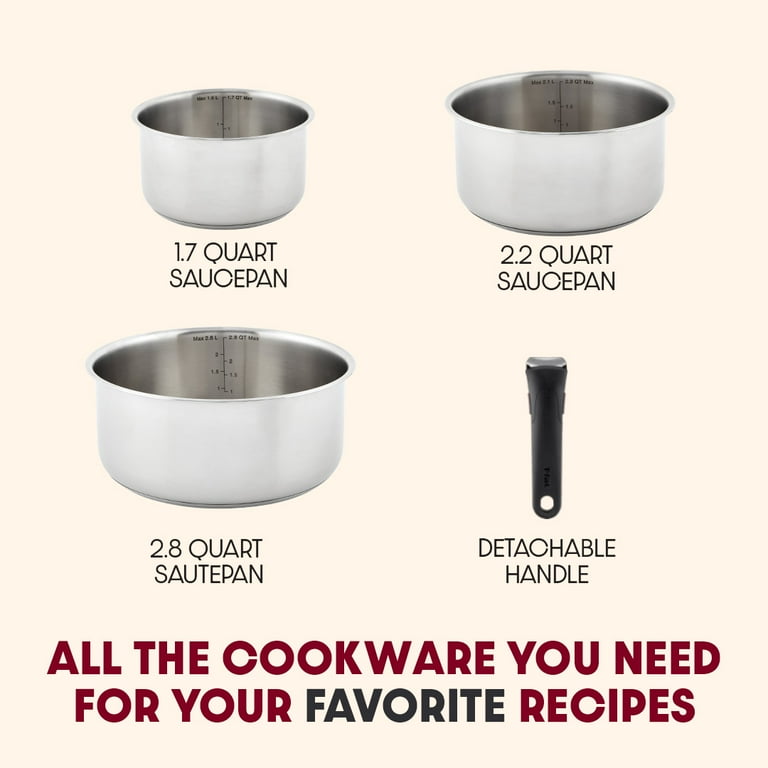T-fal Ingenio Preference, Stainless Steel Cookware Set, 4 Piece