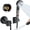 Matte Black, variant on JONKEAN Bathtub Faucet Sprayer Attachment, Filtered Shower Head with 3 Modes, ON/Off Control, Includes 3 Adapters, Chrome