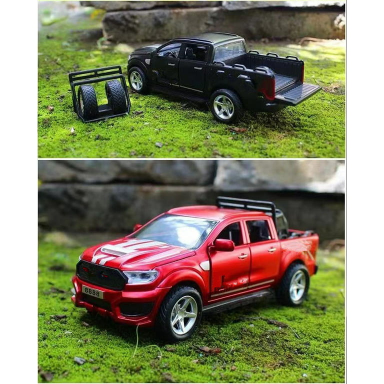 RC Truck 1/32 Diecasts Pull Back Car Model Off-Road Truck Toy Kids for Ford  Raptor F350 Ranger Accessories 