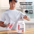 thumbnail image 4 of GNC Pro Performance Proteína en polvo para ganar peso, 50 g de proteína, alta en calorías, 700 calorías, apoya la recuperación de masa y músculo, MCT, BCAA, probado por terceros, doble fresa y crema,, 4 of 5
