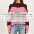 thumbnail image 3 of Fewfanhot Fall Sweaters for Women Striped Mock Neck Fall Knit Color Block Long Sleeve Warm Winter Loose Fit Sweater, 3 of 7