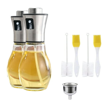 

Kohagoki 200ml Olive Oil Sprayer Bottle Oil Dispenser Transparent Food-Grade Portable Spray Bottle Vinegar Bottle Air Fryer Stainless Steel for Salad BBQ Frying Grilling Kitchen Baking（2Pcs）