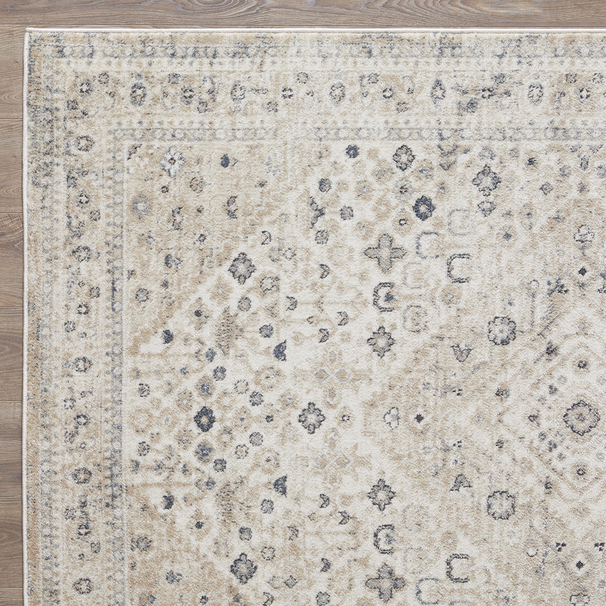 Loomaknoti Kehleigh Abrem 2' x 7' Oriental Indoor Runner Rug , Cream/Blue