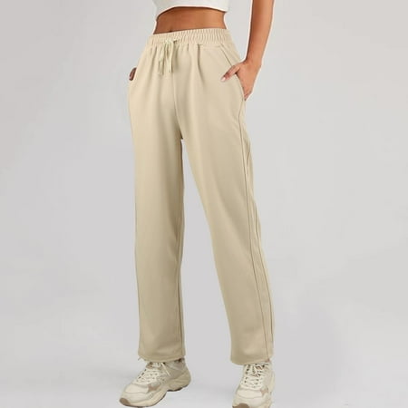SNKSDGM Women s Plus Womens Sweatpants Long Length Tall Panties for Women Plus Size 2025 Sweatpants Women Autumn High Waist Draped Loose Straight Casual Sweatpants Banana Pants Wide Leg Pants