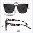 thumbnail image 4 of Women's Trendy Large Square Polarized Fit-over Sunglasses Leopard, 4 of 6