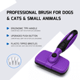 thumbnail image 5 of Furzzi Self Cleaning Slicker Brush - Skin Friendly Deshedding Grooming Tool for Dogs & Cats, Suitable for Shedding & Haired Pets, with Pet Supplies Accessories, Purple, Small, 5 of 5
