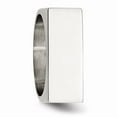 thumbnail image 5 of White Stainless Steel Ring Band Signet Polished, 5 of 7