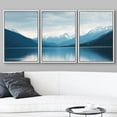 thumbnail image 3 of wall26 Framed Canvas Print Wall Art Set Zen Mountain Range Lake Reflection Nature Wilderness Photography Realism Rustic Landscape Colorful Cool for Living Room, Bedroom, Office - 24"x36"x3, 3 of 5