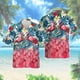 thumbnail image 2 of Camisa hawaiana con estampado 3D de flamencos, camisas hawaianas con flores y animales, ropa para hombre, blusa con solapa para vacaciones, camisetas con pájaros para hombre, 2 of 5