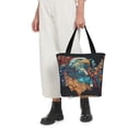 thumbnail image 4 of Goofa Stained Glass Eagle USA Pattern Tote Bags,Large Capacity Bag,Beach Tote with Zipper Closure, Large Capacity and Foam Padding, 4 of 6