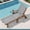 Brown, variant on SERWALL Textilene Patio Chaise Lounge Chair, 5-Position Adjustable Outdoor Lounger with Rolling Wheels for Pool, Deck, Black