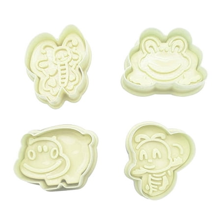 

Mnjin Cute Fuuny Cake Pastry/Cookie/Fondant Stamper Leaves Cookie Plunger Cutters Yellow