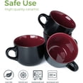 thumbnail image 6 of AmorArc 24 oz Soup Mugs with Handles, Jumbo Ceramic Bowls Mugs Set with handles for Coffee Cereal Cappuccino Snacks, Microwave&Dishwasher safe Soup Cups for Meal-Burgundy, 6 of 8