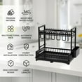 thumbnail image 2 of Stelive 2-Tier Dish Drying Rack Dish Drainer Cutlery Holder Dish Drainer Rack Multifunctional Storage Rack w/ Drainboard for Kitchen (Black), 2 of 12