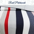 thumbnail image 5 of Cozy Line Patriotic Liberty Stripes Red Blue White Striped Patchwork Cotton Twin Reversible Quilt Bedding Set, Twin 2-Piece, 5 of 6