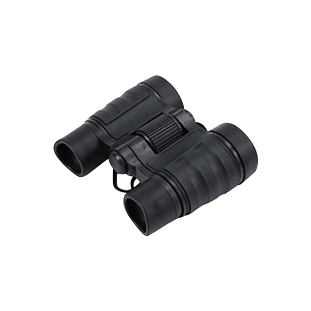binoculares para niños los mejores regalos para niños de 3 a 12 años binoculares a prueba de golpes para niñas wmkox8yii jkg5650 Binoculares negros 4x30 mm para niños, vista 3/4 frontal con carcasa de goma antideslizante, rueda central de enfoque y oculares con almohadillas de goma; correa de cuello visible y diseño compacto; adecuados para observación de aves y actividades al aire libre y a menudo usados para exploración educativa.