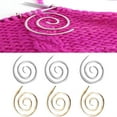 thumbnail image 2 of Thinsont Aluminum Spiral Cable Stitch Holder Tapestry Shawl DIY Crafting Knitting Weaving Handmade Tool Handicraft 10Pcs Silver, 2 of 9
