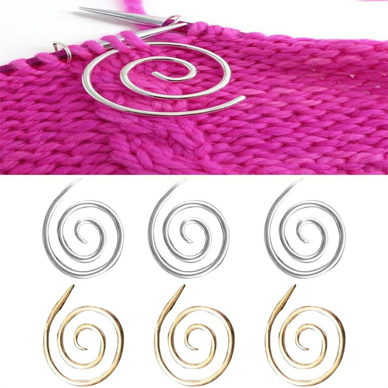 Spiral Cable Needle Yarn Sewing DIY Crafting Crochet Pins Knitting Weaving  Needles Handmade Tool Handknitting Accessories 1Pc Silver