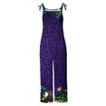 thumbnail image 5 of Moxiu Womens Mardi Gras Overalls Wide Leg Patchwork Sequin Graphic Overalls Plus Size Adjustable Strappy Loose Fit Rompers 2025 Multicolor,M, 5 of 5