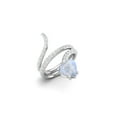 thumbnail image 2 of 7mm Heart Shape Wrap Bypass Ring Moonstone 925 Sterling Silver Women's Valentines Day Gifts Rings, 2 of 6