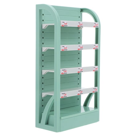 OULII Light Green Dollhouse Shelves for Indoor Play Display 1 Set