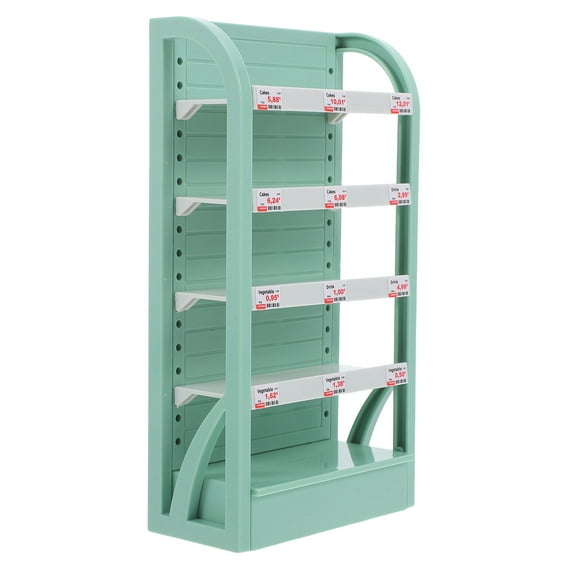 OULII Light Green Dollhouse Shelves for Indoor Play Display 1 Set