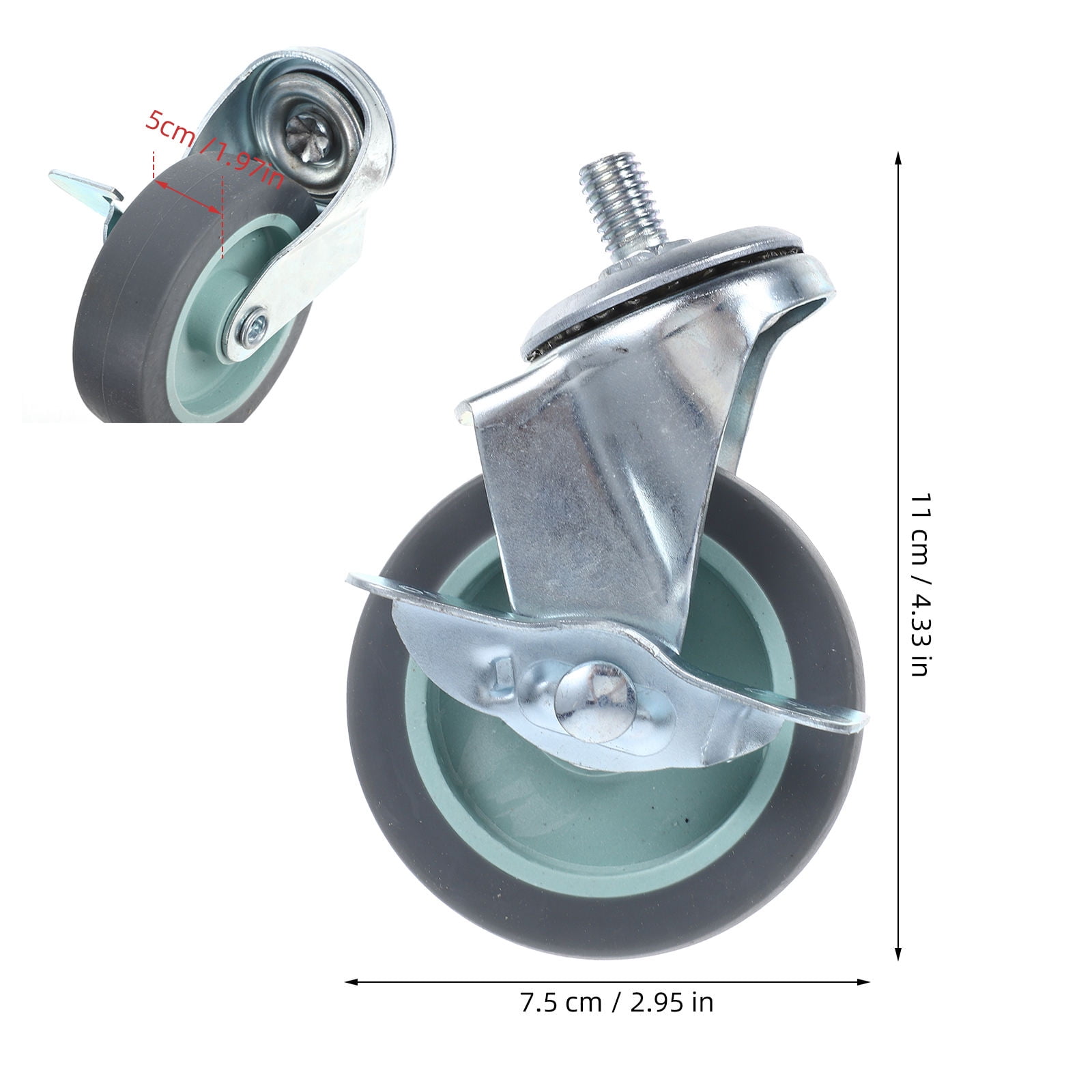 SHOWERORO wheels for table TPR Steel 4Pcs