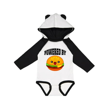 

Inktastic Hamburger Powered by Burgers Gift Baby Boy or Baby Girl Long Sleeve Bodysuit