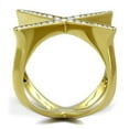 thumbnail image 4 of RareGem TK2497 - IP Gold(Ion Plating) Stainless Steel Ring with Top Grade Crystal in Clear, 4 of 4