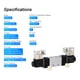 thumbnail image 3 of Solenoide de control de aire neumático Leyfeng AC 220V PT1/4 Doble bobina, 3 of 8