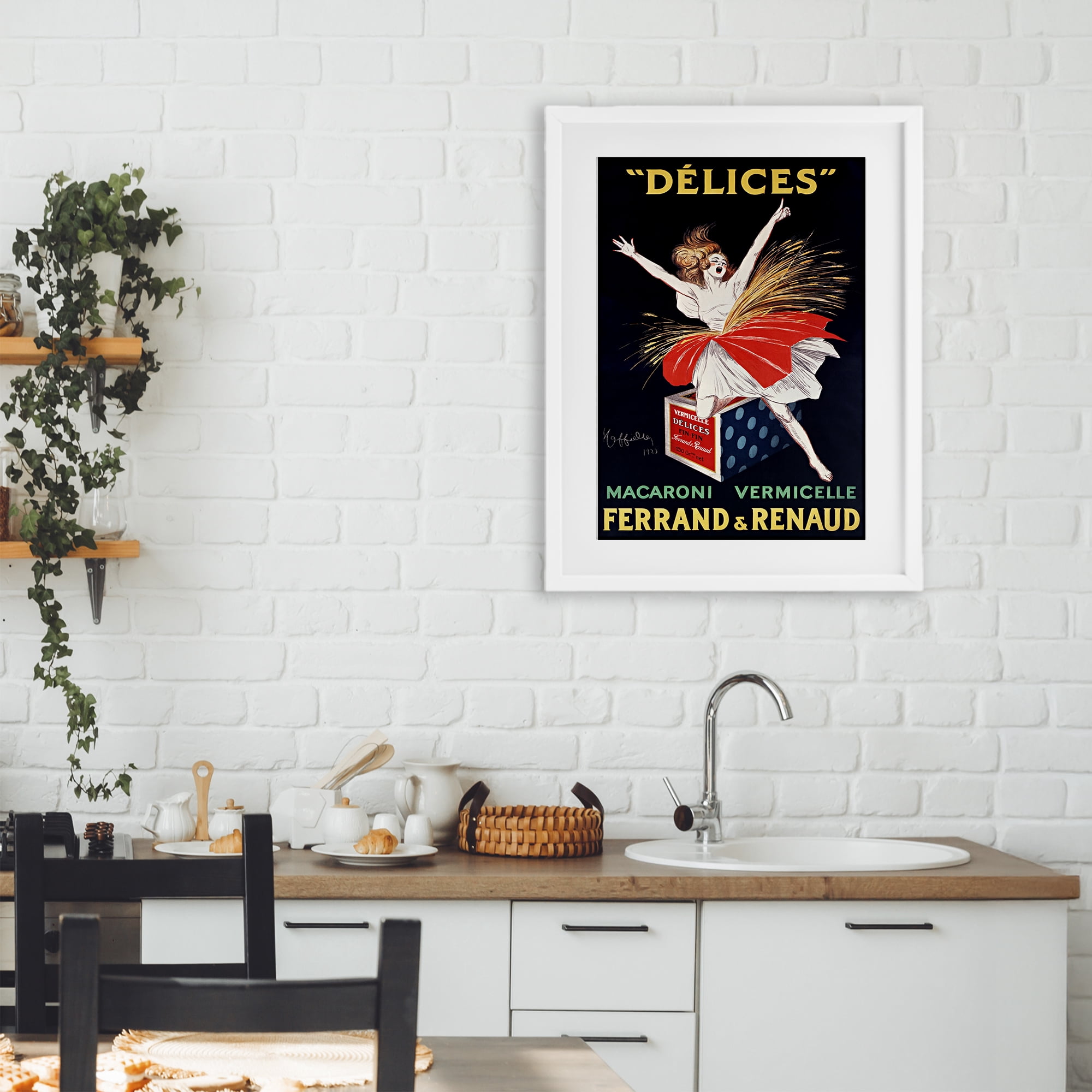 Stupell Industries Vintage Dancer Food Advertisement White Framed Print Under Glass, design by Leonetto Cappiello