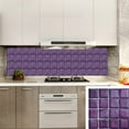 thumbnail image 2 of Peel and Stick Backsplash for Kitchen 10-Sheet Marble Backsplash Tile Self Adhesive Wall Tiles Peel and Stick for Kitchen Bathroom Fireplace Cabinet 4"x4" Purple, 2 of 3