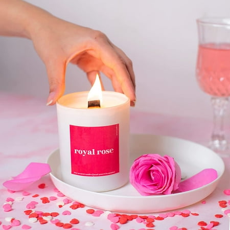 Highly Scented Royal Rose Scented Candles | Scented Luxury Candles | Candle Gifts For Women Men | Candles for Home Decor | Scented Candles Gift Set | Candles Gift Set | Candles for Gifting - 55 hrs