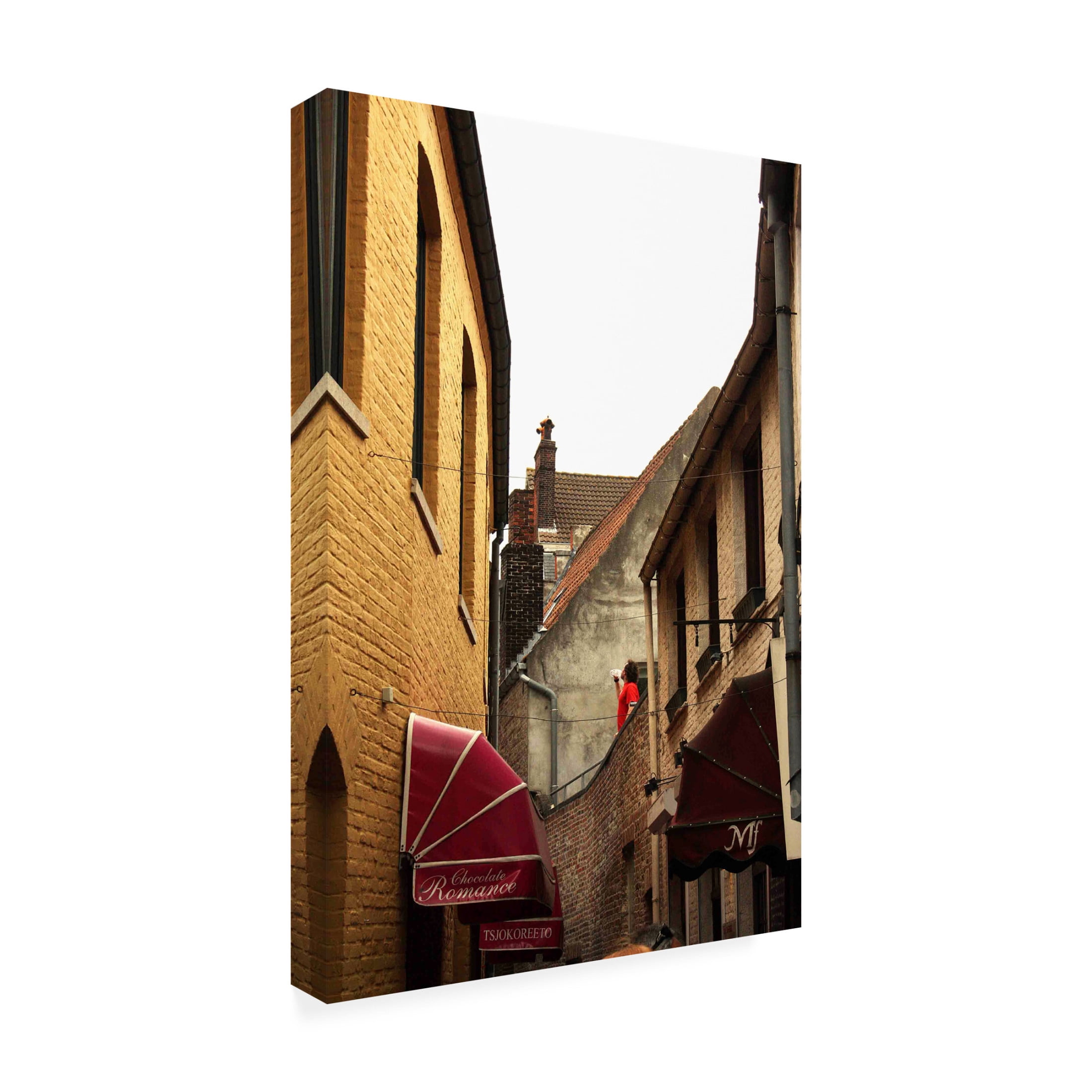 Canvas Wall Art - DANE 'Brugge 35' Wall Art for Living Room, Bedroom, or Office Décor by Trademark Fine Art - 16 x 24 Inches