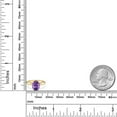 thumbnail image 6 of Gem Stone King 10K Two Tone Gold Purple Amethyst Engagement Ring for Women | 1.60 Cttw | Oval 9X7MM | Gemstone February Birthstone | Size 5, 6 of 6