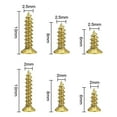 thumbnail image 2 of 1200 Pieces Self-Tapping Flat Head Cross Small Screws Self-Tapping Cross Small Screws for Small Hinge Antique Self-Tapping Multi-purpose DIY Miniature Screw Set Golden, 2 of 7