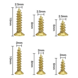 Hillman 2737 Brass Wood Screws - 12 X 2 Inch, Phillips Flat Head, 10-Pack