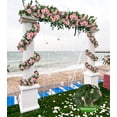 thumbnail image 5 of YOLETO 2 Pack Artificial Flowers  for Decoration, Fake Floral  Pink Rose Vines, 5 of 7