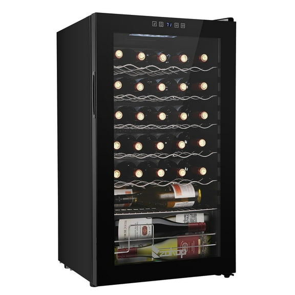 Zimtown 34 Bottle Compressor Wine Fridge,Black