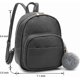 thumbnail image 2 of Girl Small Bag PU Leather Multiple Zipper Pockets Mini Backpack Purse, 2 of 4