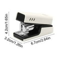 thumbnail image 3 of Office Stapler Large and Small Size | Ergonomic Lever Action Design | Thickened Plastic Multi-Functional Stapler | Slip-Resistant Rubber Base | Smooth Nailing | 1pc | 6.7x4x3cm | Home, Desk, 3 of 6