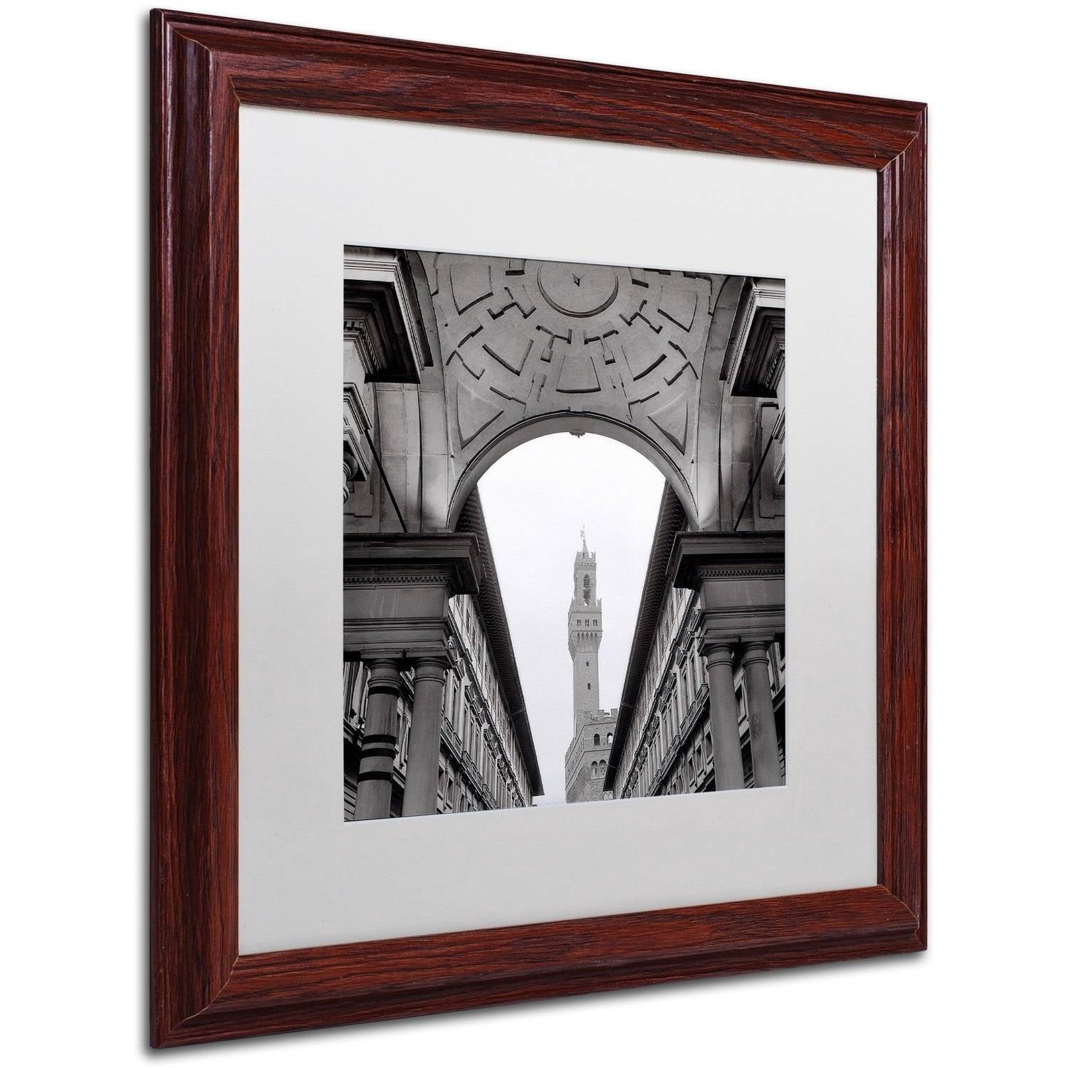 Trademark Fine Art "Firenze II" Canvas Art by Alan Blaustein, White Matte, Wood Frame