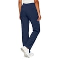 thumbnail image 5 of QIYAGBSA Scrub Pants for Women Soft Stretch Drawstring Elastic Waist Multi Cargo Thigh Pockets Work Uniform Long Shifts Daily Duty Easy Move, 5 of 8