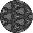 thumbnail image 1 of Ahgly Company Machine Washable Indoor Round Transitional Charcoal Black Area Rugs, 3' Round, 1 of 7