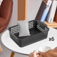 thumbnail image 6 of yotijay 6 Pieces Desktop Storage Baskets Paper Storage Baskets Containers Decor Cosmetic Black, 6 of 9
