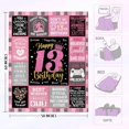 thumbnail image 5 of 13 Year Old Girl Birthday Gifts,Teenage Girls 13th Birthday Gifts Throw Blanket 50" x 60",Happy 13th Birthday Decorations Blanket for Girls,Birthday Gifts for 13 Year Old Girl Daughter Bestie Sister, 5 of 6