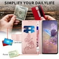 thumbnail image 2 of Nalacover Wallet Case for iPhone 14 Pro Max, Butterfly Embossed Pattern Luxury PU Leather Magnetic Flip Folio Cover with Card Slots Holder Kickstand Wrist Strap Soft Silicone Shockproof Case,Rosegold, 2 of 9