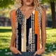 thumbnail image 1 of TaTaai Womens Spring Summer Sleeveless Camisole Tshirt V Neck Printed Top Strap Design Loose Fit Casual Fashion Wear Gift, 1 of 6
